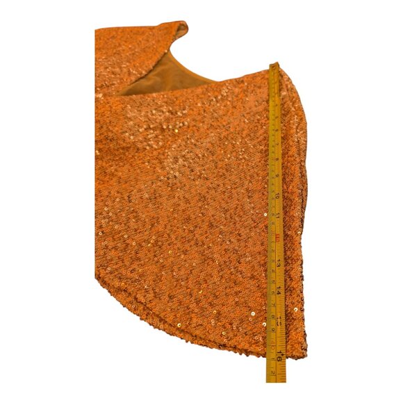 Chicwish | Cape Sleeve Mesh Insert Sequined Gown | Champagne | XXL - Picture 11 of 14